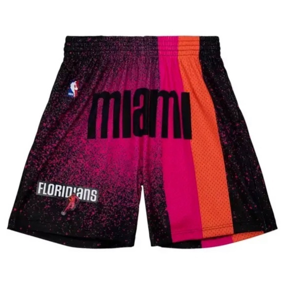 Mitchell & Ness Miami Heat Floridians Gradient Swingman Shorts Men’s Size Large
